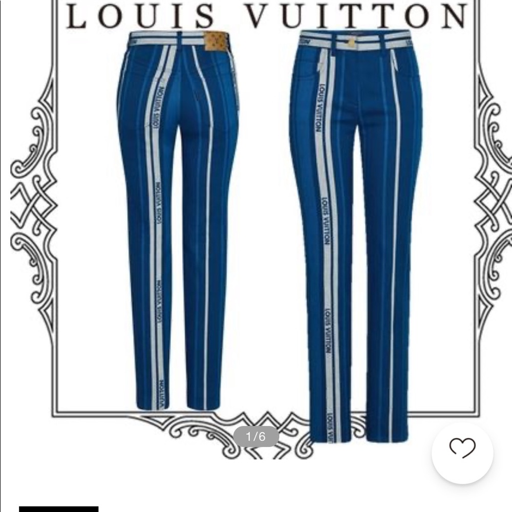 NEW ! Louis Vuitton stripped logo jeans💕 - Picture 1 of 13